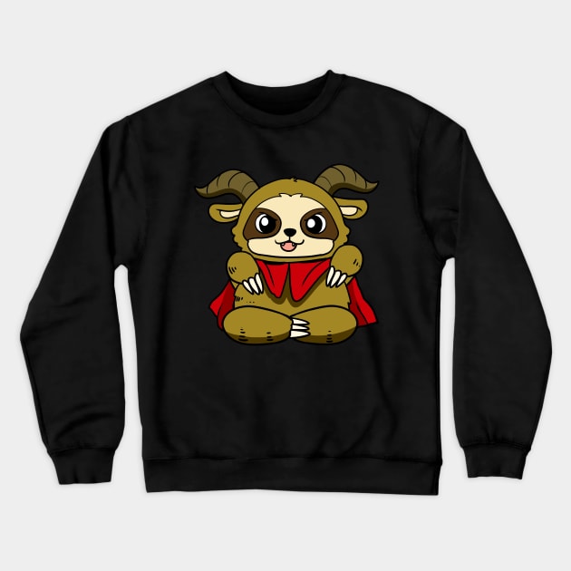 Krampus Sloth Crewneck Sweatshirt by WildSloths